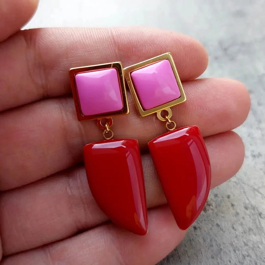 Crveno - roze minđuše - Selesta