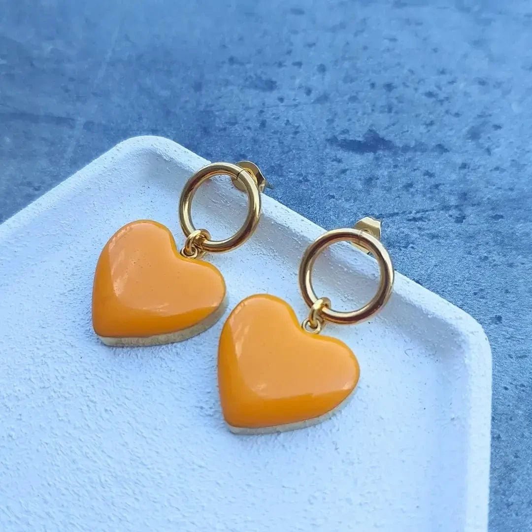 Minđuše Narandžasto srce - Selesta