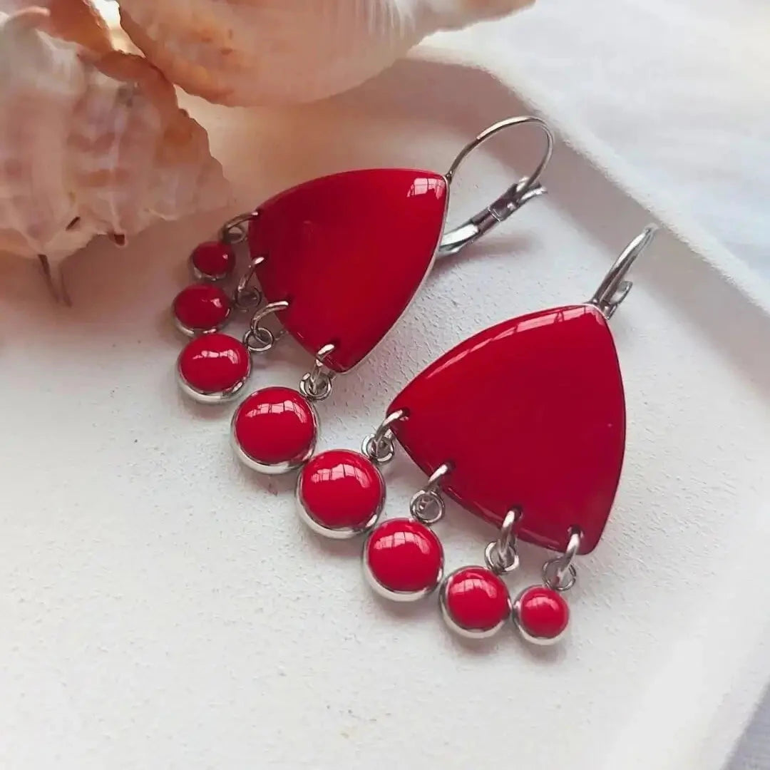 Crvene minđuše sa privecima Selesta