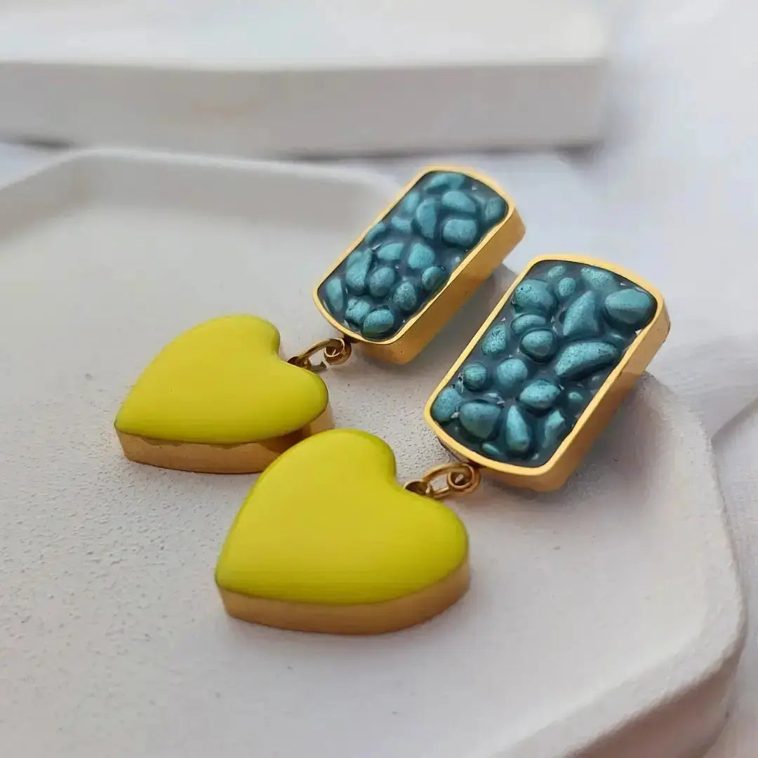 Minđuše Žuto srce - Selesta