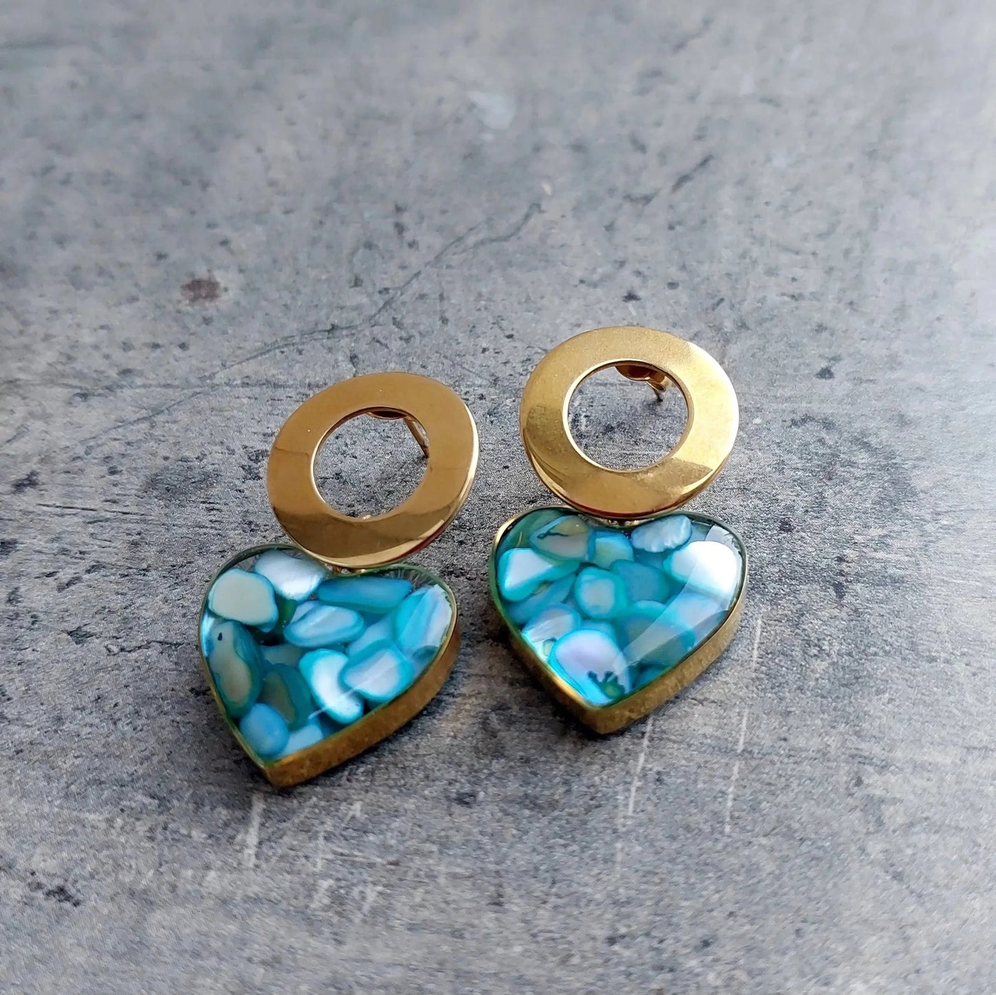 Plave minđuše sa sedefom Selesta