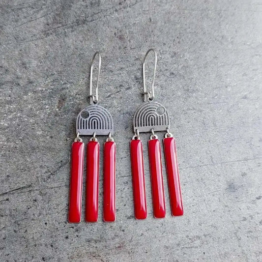 Crvene minđuše Dangle Cherry