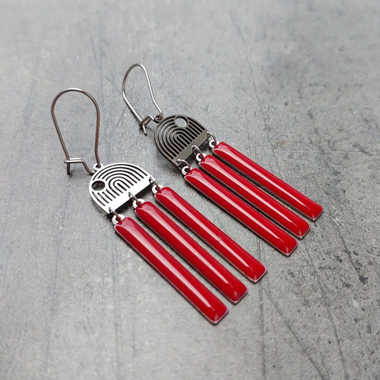 Crvene minđuše Dangle Cherry - Selesta