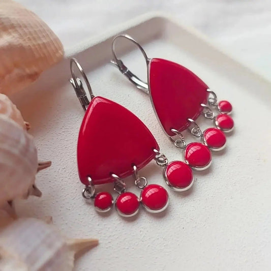 Crvene minđuše sa privecima Selesta