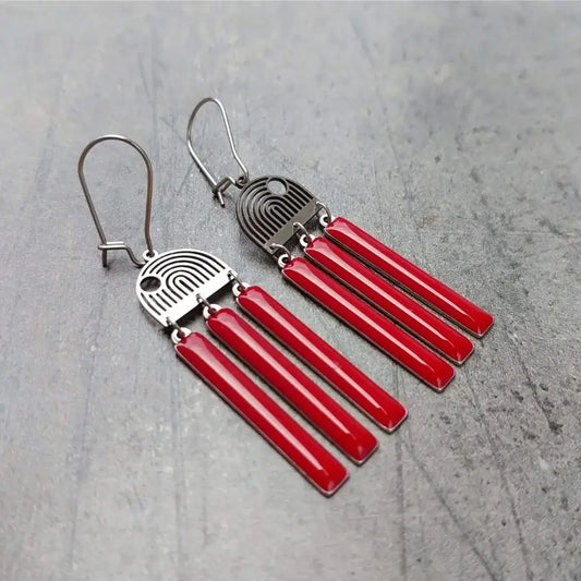 Crvene minđuše Dangle Cherry