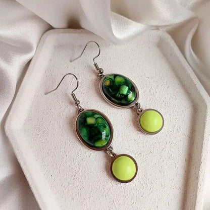 Zelene minđuše sa sedefom Selesta