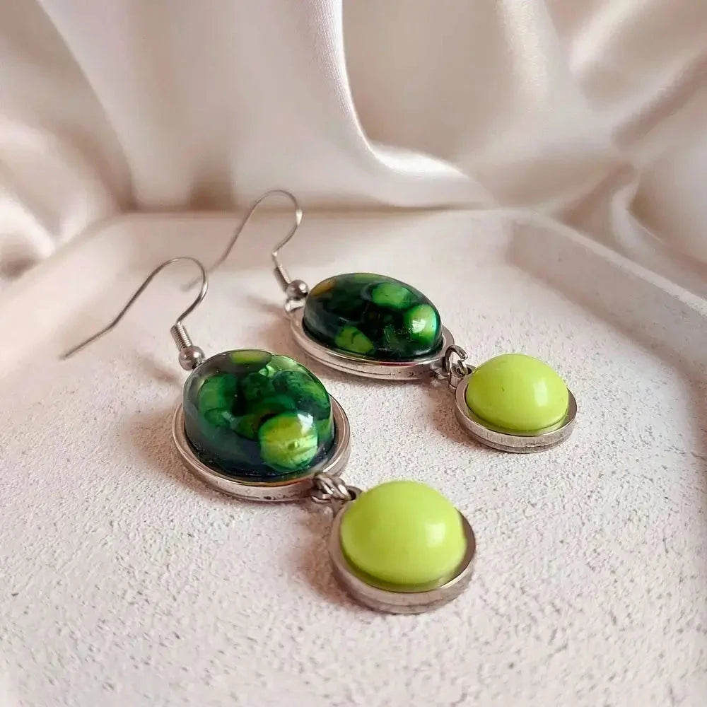 Zelene minđuše sa sedefom Selesta