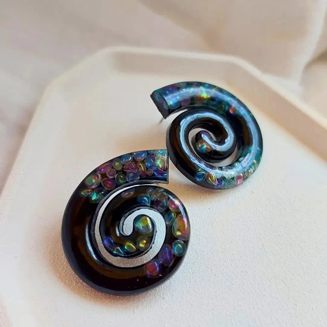 Crne minđuše Spirala - Selesta