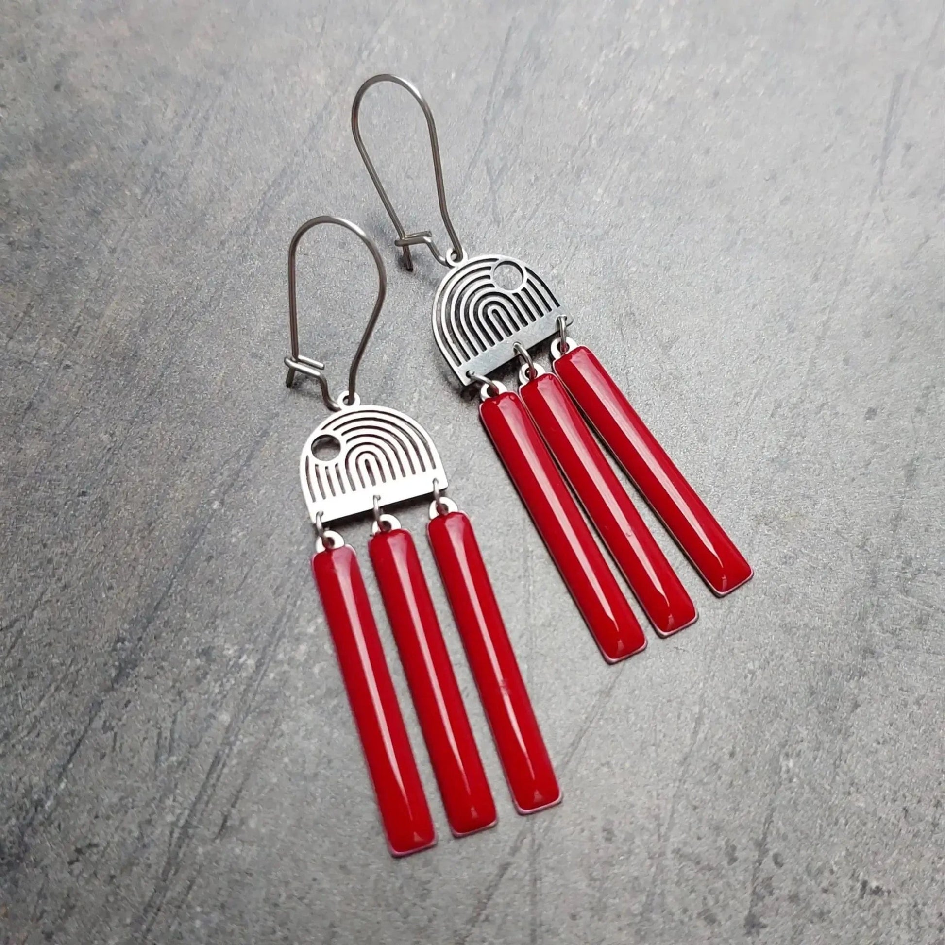 Crvene minđuše Dangle Cherry - Selesta