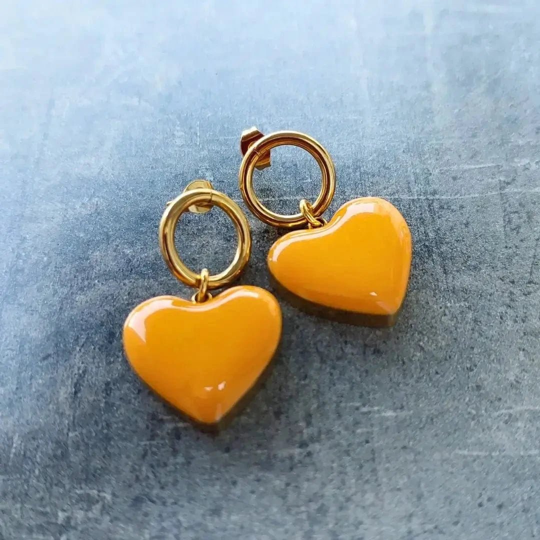 Minđuše Narandžasto srce - Selesta