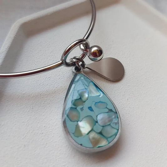 Svetlo plava narukvica sa sedefom Selesta