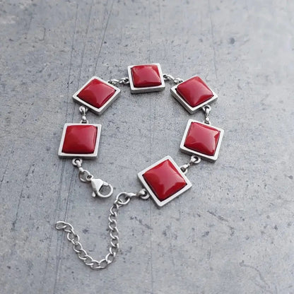 Crvena narukvica na kopčanje Selesta