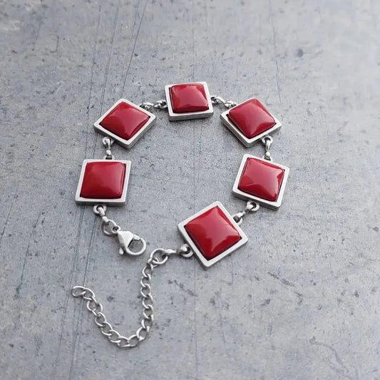 Crvena narukvica na kopčanje Selesta