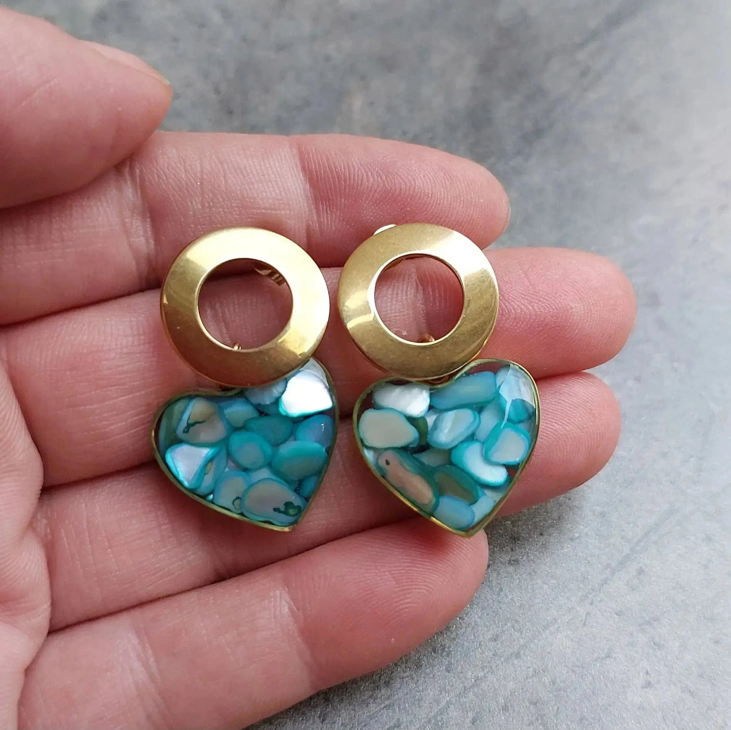 Plave minđuše sa sedefom - Selesta