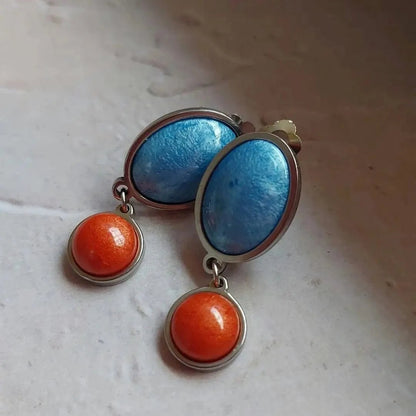 Plave minđuše na klipsu - Selesta