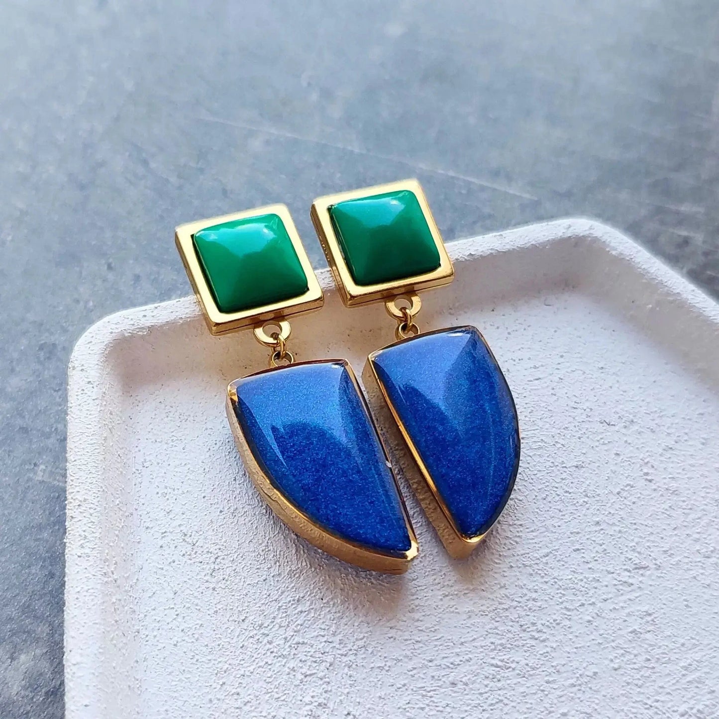 Plavo zelene minđuše - Selesta