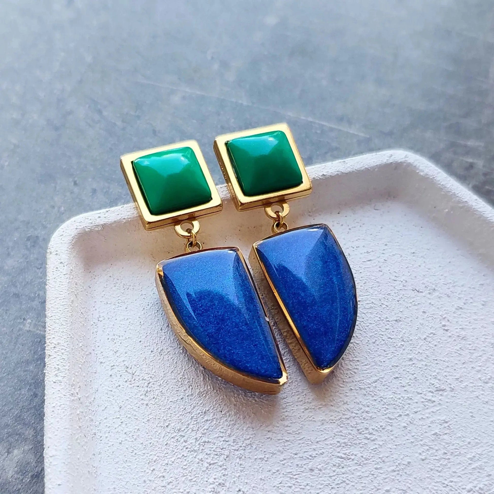 Plavo zelene minđuše - Selesta