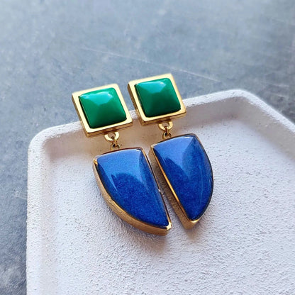 Plavo zelene minđuše - Selesta