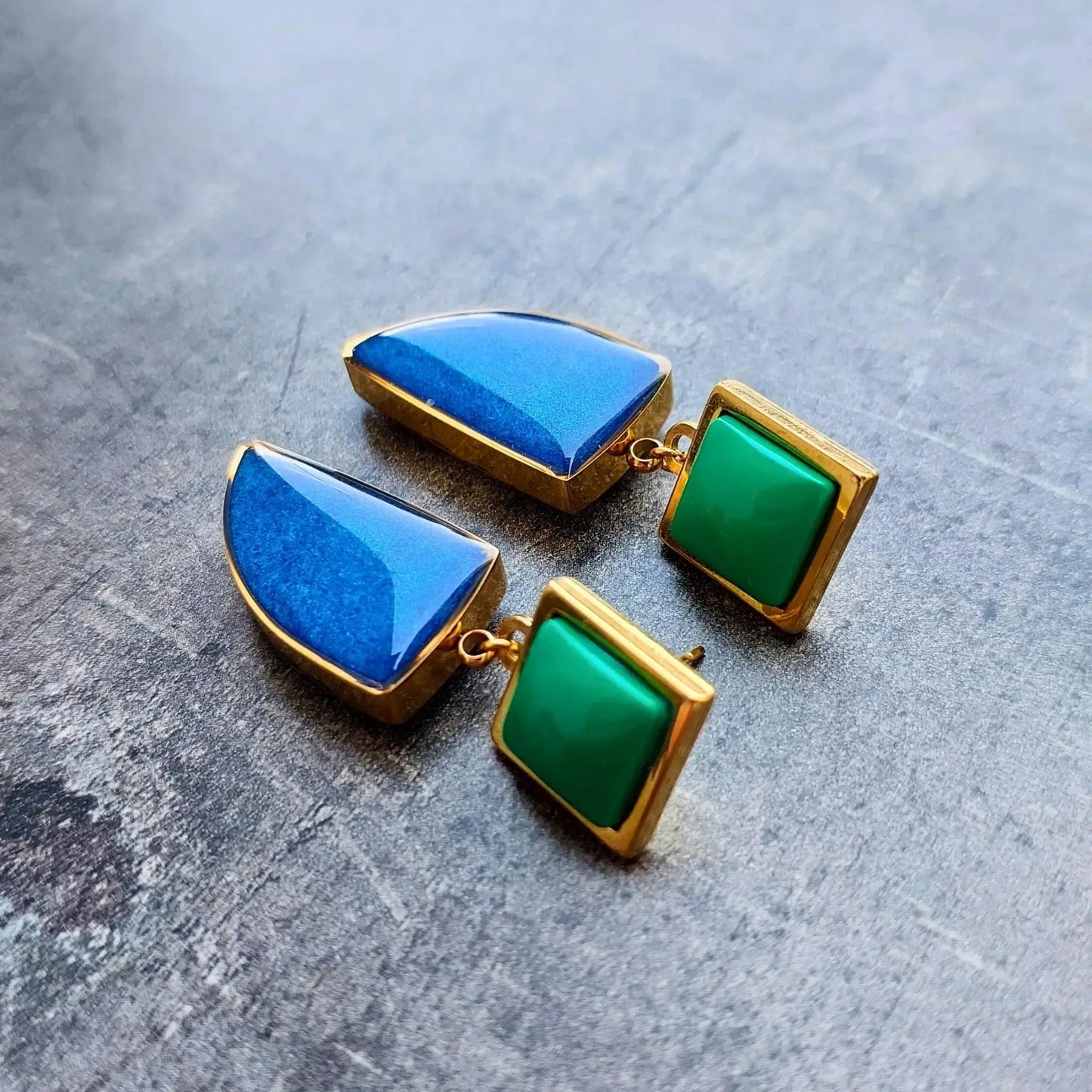 Plavo zelene minđuše - Selesta