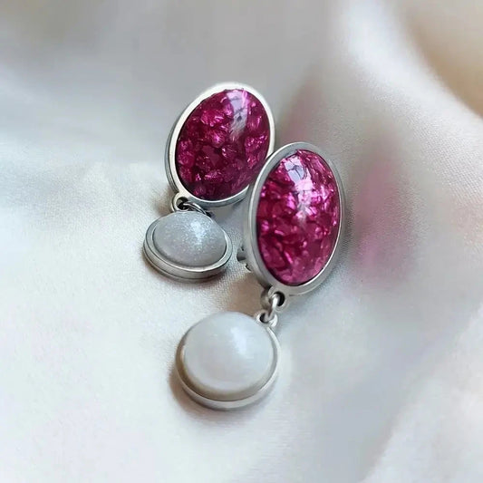 Minđuše na klipsu-Ciklama Selesta