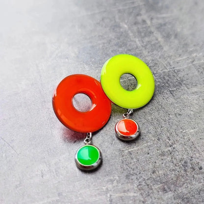 Šarene neon minđuše - Selesta