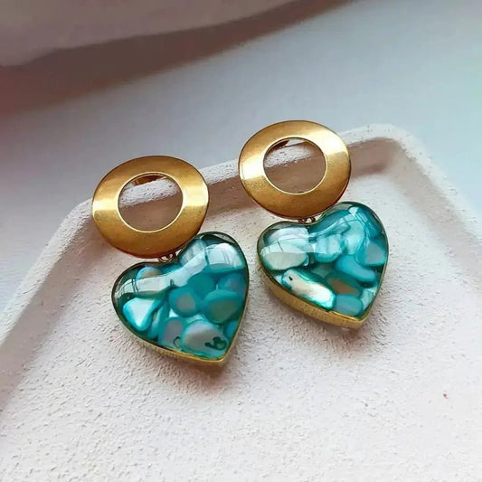 Plave minđuše sa sedefom - Selesta