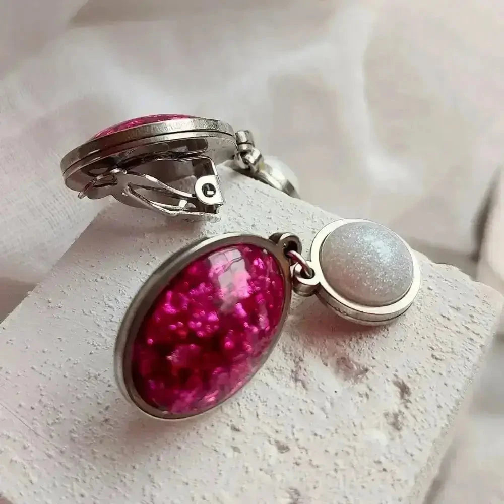 Minđuše na klipsu-Ciklama Selesta