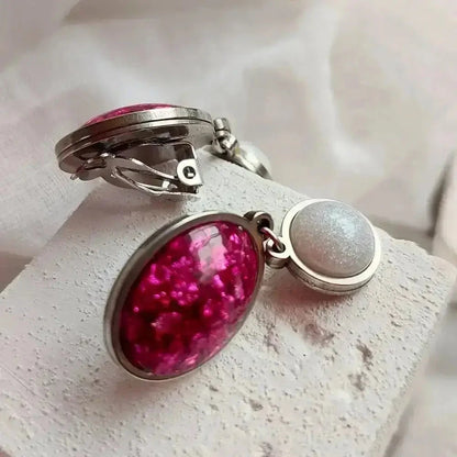 Minđuše na klipsu-Ciklama Selesta