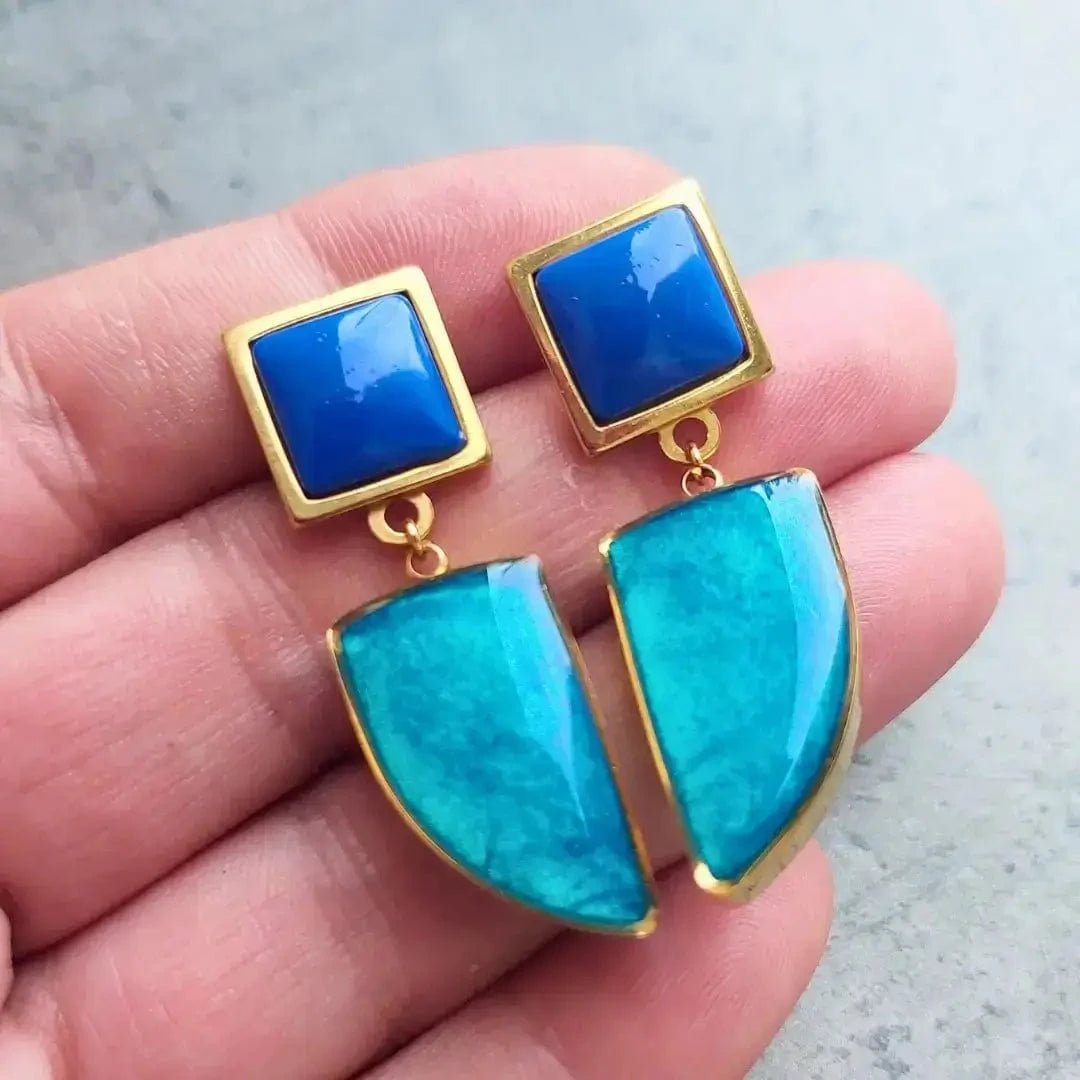 Plave minđuše od hirurškog čelika - Selesta