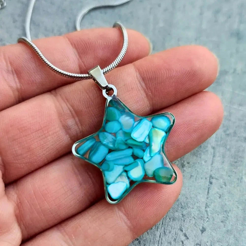 Ogrlica sa sedefom Plava zvezda Selesta