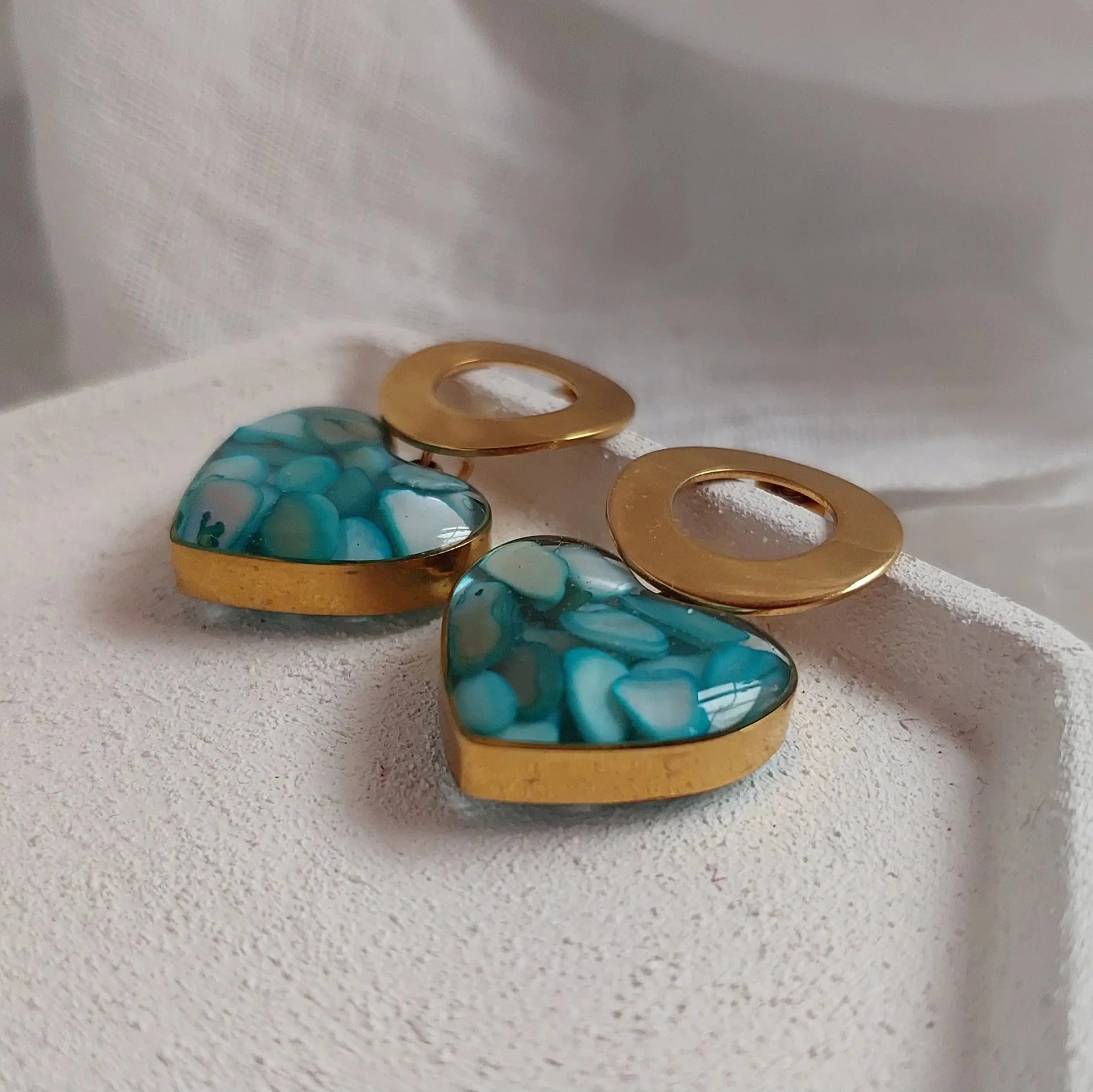 Plave minđuše  sa sedefom Selesta