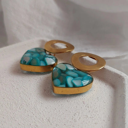 Plave minđuše  sa sedefom Selesta