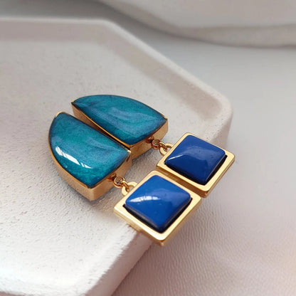 Plave minđuše od hirurškog čelika - Selesta