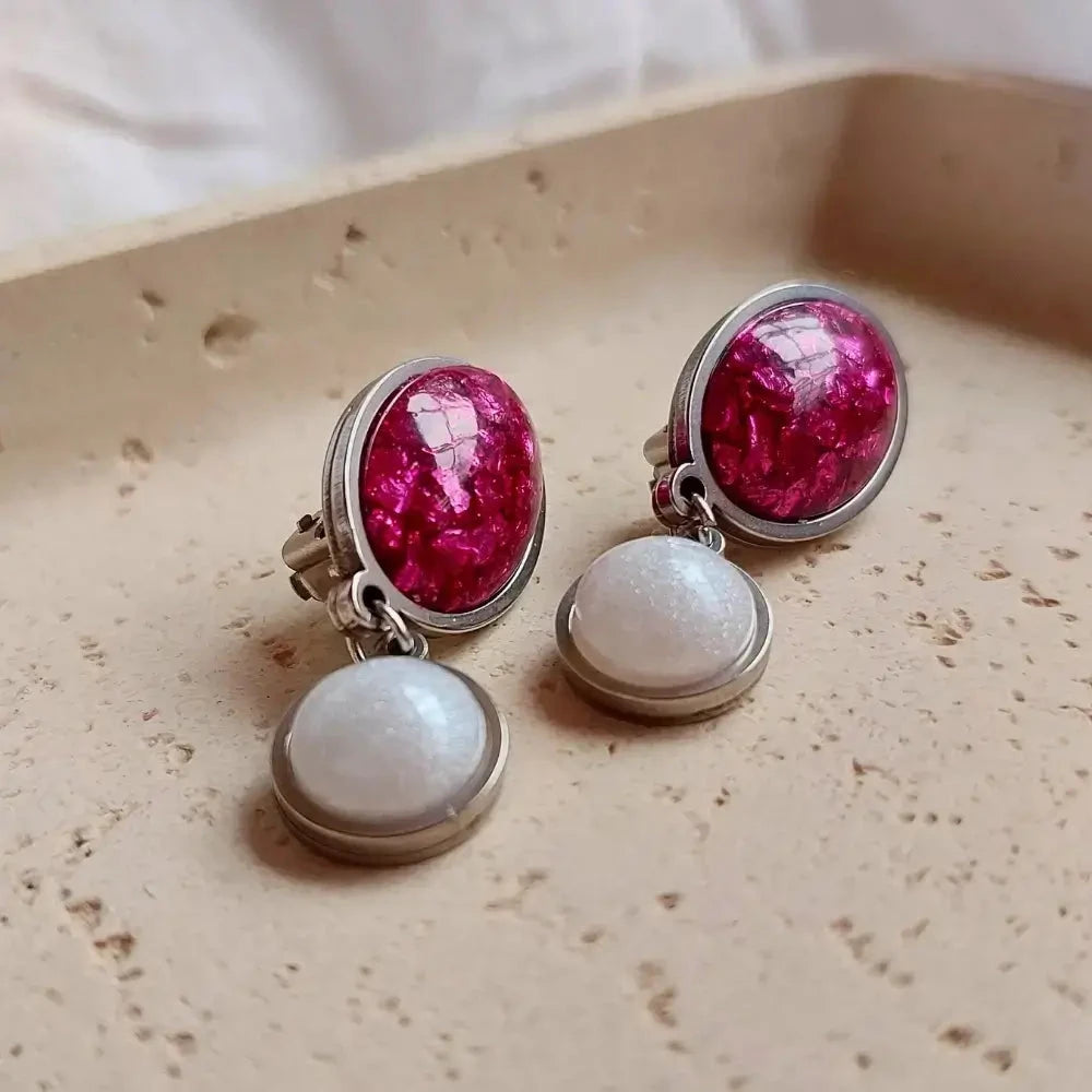 Minđuše na klipsu-Ciklama Selesta