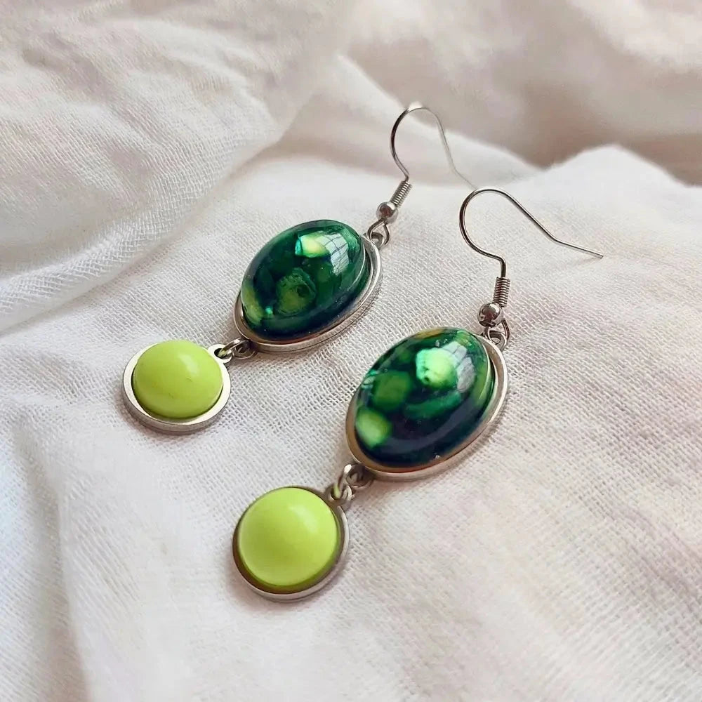 Zelene minđuše sa sedefom Selesta